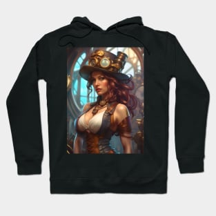 Beautiful Steampunk Lady Hoodie